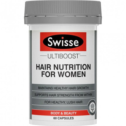 Swisse Ultiboost Hair Nutrition For Women Caps 60 - OhYouLuckyDuck.com.au