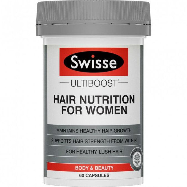 Swisse Ultiboost Hair Nutrition For Women Caps 60 - OhYouLuckyDuck.com.au