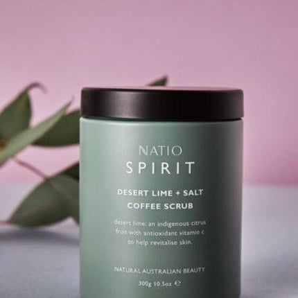 Natio Spirit Desert Lime Plus Salt Coffee Scrub 300g - OhYouLuckyDuck.com.au