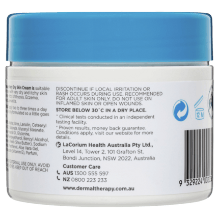 Dermal Therapy Very Dry Skin Cream Tub 250g - OhYouLuckyDuck.com.au