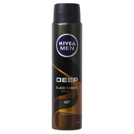 Nivea Men Deeo Espresso Aerosol Deodorant 250ml - OhYouLuckyDuck.com.au