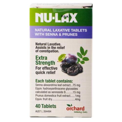 Nulax Senna + Prunes Laxative 40 Tab - OhYouLuckyDuck.com.au