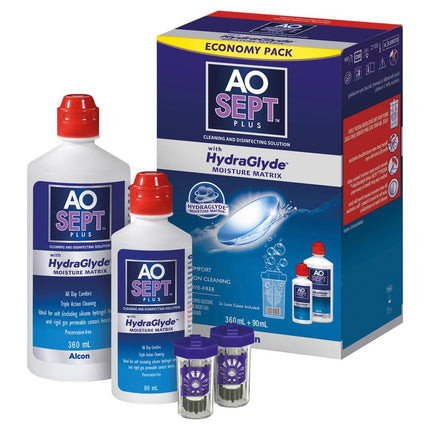 Aosept Hydraglyde Economy Pack 360 Plus 90ml - OhYouLuckyDuck.com.au