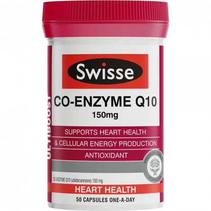 Swisse Ultiboost Co Enzyme Q10 150mg 50 Capsules - OhYouLuckyDuck.com.au