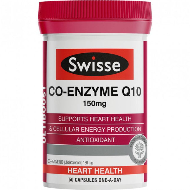 Swisse Ultiboost Co Enzyme Q10 150mg 50 Capsules - OhYouLuckyDuck.com.au