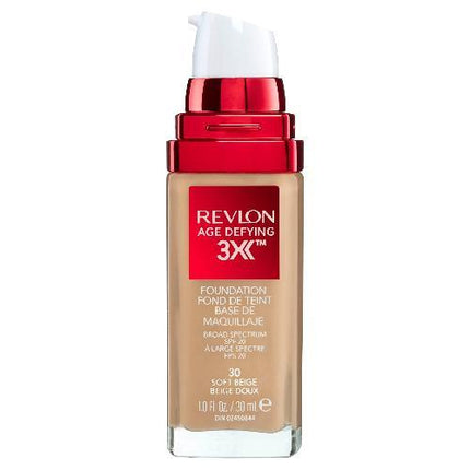 Revlon Age Defying 3X Foundation Soft Beige 30ML - OhYouLuckyDuck.com.au