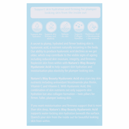 Natures Way Beauty Hyaluronic Acid 40 Capsules - OhYouLuckyDuck.com.au