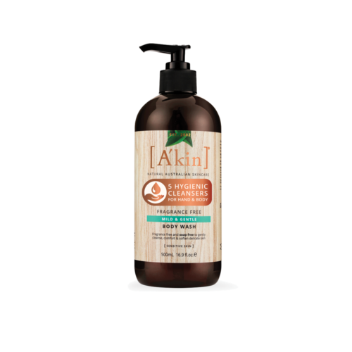 Akin Fragrance Free Mild & Gentle Body & Hand Wash 500mL - OhYouLuckyDuck.com.au