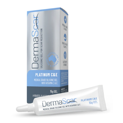 Dermascar Platinum Silicone Gel Vitamin E & C 15G - OhYouLuckyDuck.com.au