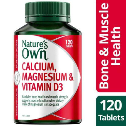 Natures Own Calcium & Magnesium With Vitamin D3 120 Tablets - OhYouLuckyDuck.com.au