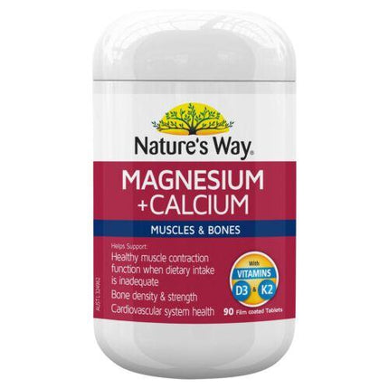 Nature's Way Magnesium + Calcium 90 Tablets - OhYouLuckyDuck.com.au