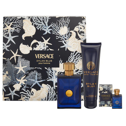 Versace Dylan Blue Pour Homme 3 Piece Gift Set with Eau de Toilette 50ML
