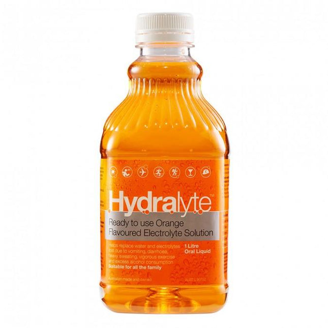 Hydralyte Electrolyte Solution Orange Oral Liquid 1 Litre - OhYouLuckyDuck.com.au