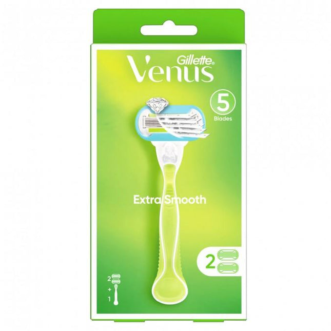 Gillette Venus Extra Smooth Razor + 2 Blades - OhYouLuckyDuck.com.au