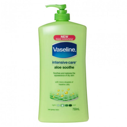 Vaseline Intensive Care Body Lotion Aloe Soothe 750ML - OhYouLuckyDuck.com.au