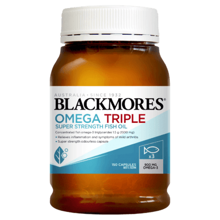 Blackmores Omega Triple Super Strength Fish Oil 150 Capsules - OhYouLuckyDuck.com.au