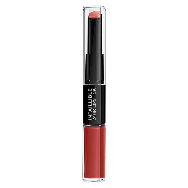 L'Oreal Infallible 2-In-1 Lipstick 506 Red Infallible - OhYouLuckyDuck.com.au