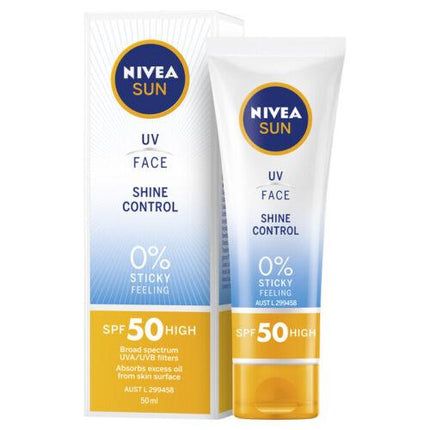 Nivea Sun UV Face Shine Control SPF 50 50ml - OhYouLuckyDuck.com.au
