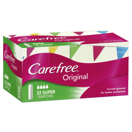 Carefree Tampons Super 32 Pack - OhYouLuckyDuck.com.au