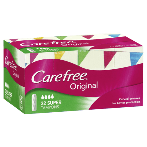Carefree Tampons Super 32 Pack - OhYouLuckyDuck.com.au