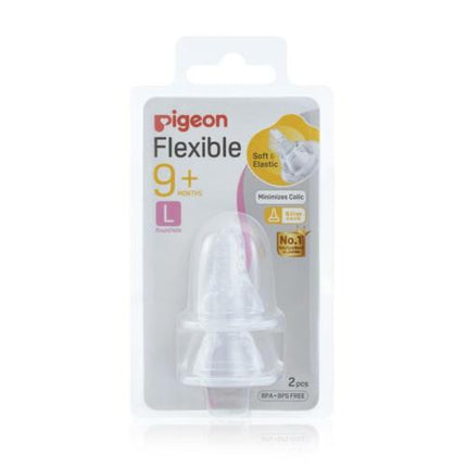 Pigeon Peristaltic Slim Neck Teat Large 2 Pack - OhYouLuckyDuck.com.au