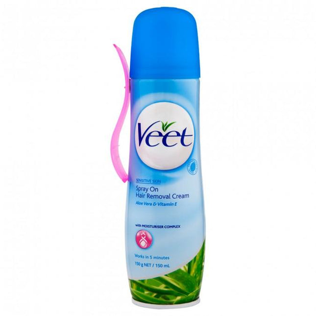 Veet Spray On Hair Removal Cream Sensitive 150g - OhYouLuckyDuck.com.au