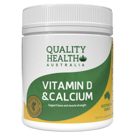 Quality Health Vitamin D & Calcium 130 Tablets - OhYouLuckyDuck.com.au