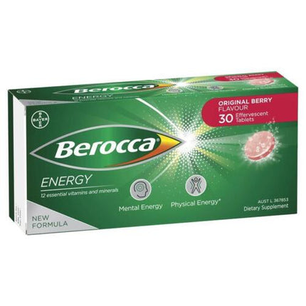 Berocca Performance Original Effervescent Tablets 30 Pack - OhYouLuckyDuck.com.au