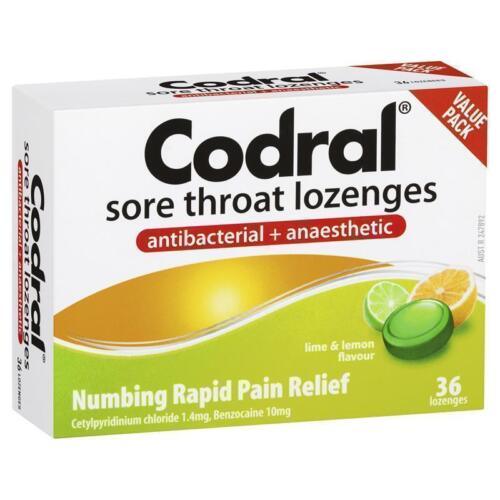 Codral Lime & Lemon Sore Throat Lozenges 36 - OhYouLuckyDuck.com.au