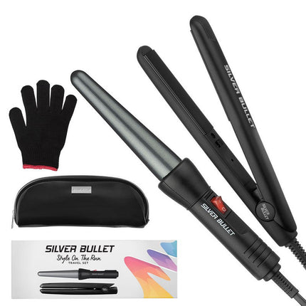 Silver Bullet Style On The Run Mini Straightner and Curling Iron
