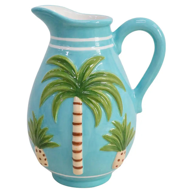Lavida Palms Hand Painted Dolomite Serving Jug