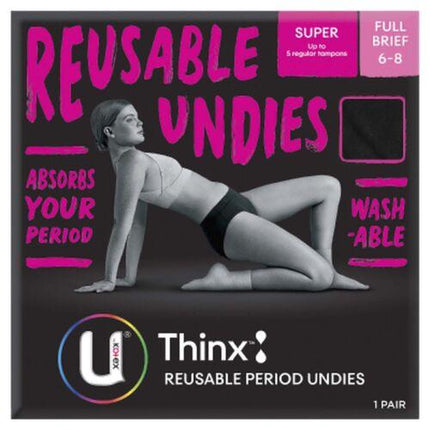U by Kotex Thinx Reusable Period Undies Briefs Size 6-8 - OhYouLuckyDuck.com.au