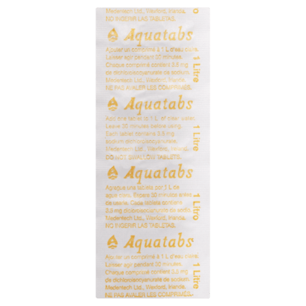 Aquatabs Water Purification 50 Tablets - OhYouLuckyDuck.com.au