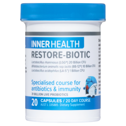Ethical Nutrients Inner Health Restore Biotic Caps 20 - OhYouLuckyDuck.com.au