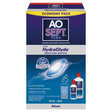 Aosept Hydraglyde Economy Pack 360 Plus 90ml - OhYouLuckyDuck.com.au