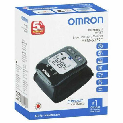 Omron HEM6232T Bluetooth Wrist Blood Pressure Monitor - OhYouLuckyDuck.com.au