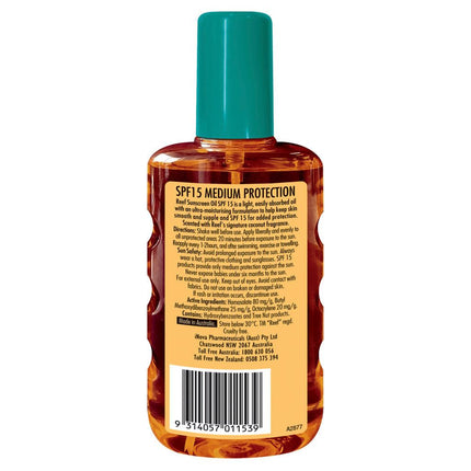 Reef Coconut Oil Spf 15+ Moisturising Oil Spray 220ml - OhYouLuckyDuck.com.au