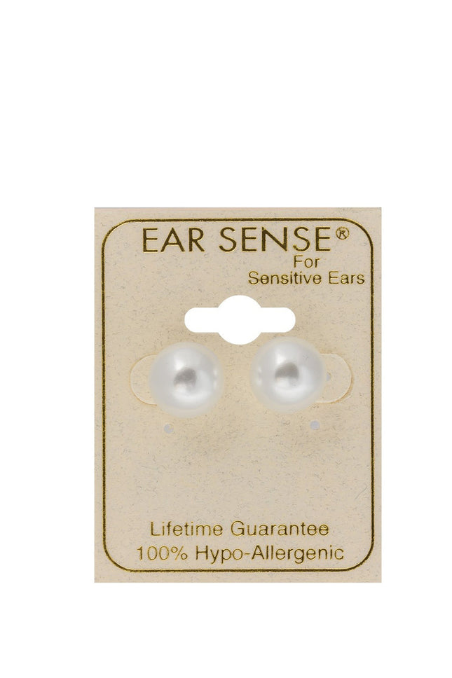 Ear Sense Pearl Stud Earrings for Sensitive Ears 10 mm