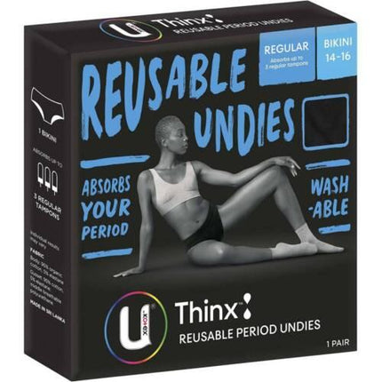 U By Kotex Reusable Period Undies Bikini Regular Size 14-16 - OhYouLuckyDuck.com.au