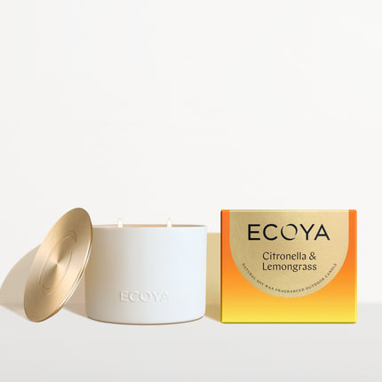 Ecoya Outdoor Candle Citronella and Lemongrass 520G