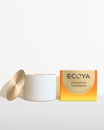 Ecoya Outdoor Candle Citronella and Lemongrass 520G