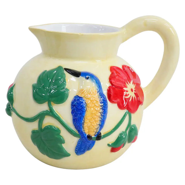 Lavida Pretty Bird Hand Painted Dolomite Jug 17CM