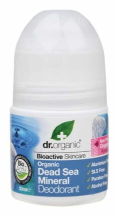 Dr Organic Roll-On Deodorant Organic Dead Sea Minerals 50ml - OhYouLuckyDuck.com.au