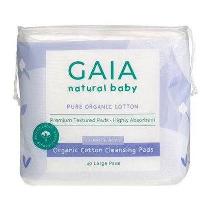 Gaia Natural Baby Organic Cotton Cleansing Pads 40 Pack - OhYouLuckyDuck.com.au