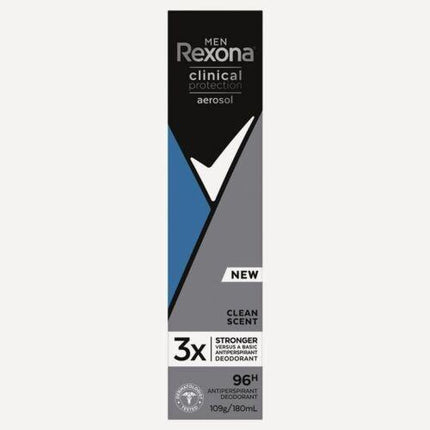 Rexona for Men Clinical Protection Antiperspirant Clean Scent 180ml - OhYouLuckyDuck.com.au