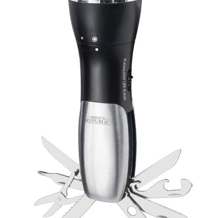 Mens Republic  Multi Tool Survival Flashlight with 10 Functions