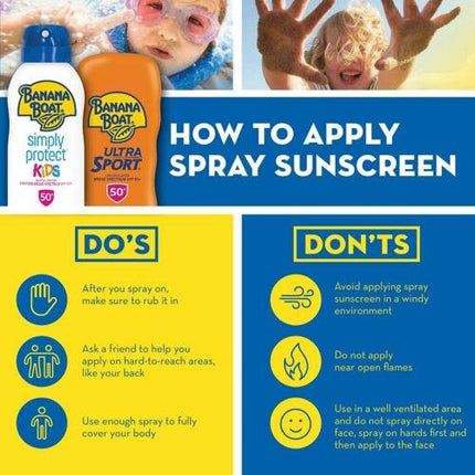 Banana Boat Sport Clear Spray SPF 50+ 175g - OhYouLuckyDuck.com.au