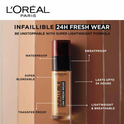 L'Oréal Infall Freshwear 24H Foundation 220 Sand - OhYouLuckyDuck.com.au