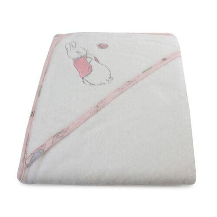 Bubba Blue Peter Rabbit Hop Little Rabbit Hooded Towel Pink - OhYouLuckyDuck.com.au