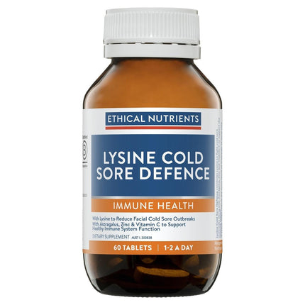 Ethical Nutrients Lysine Viral Cold Sore Defence Tabs 60 - OhYouLuckyDuck.com.au